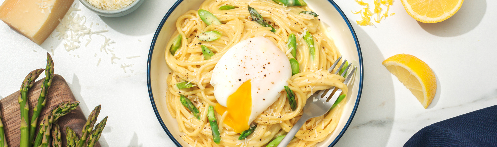 Lemon Asparagus Carbonara